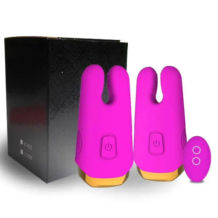 Good Erotic Nipple Clamps Vibrator Female Masturbation Tool Adult BDSM Bondage %