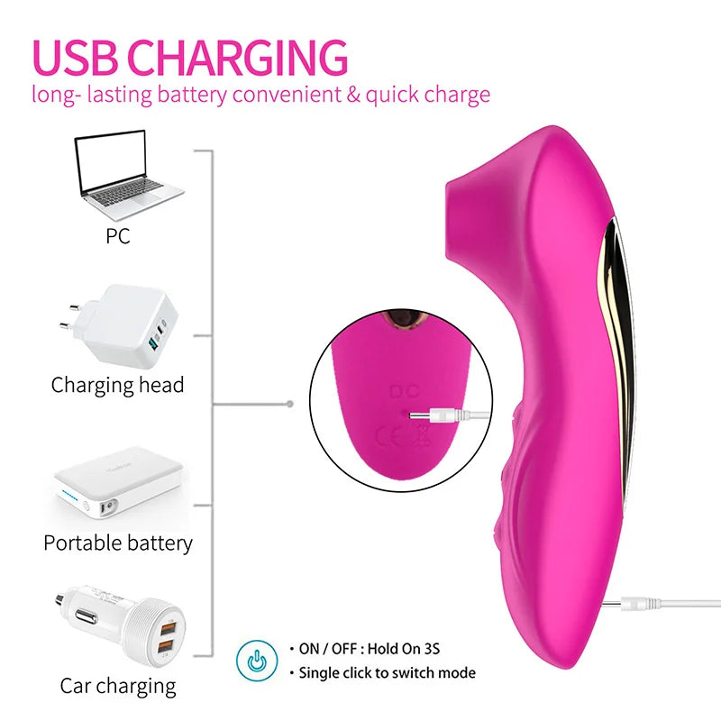 Adult Supplies Sucker Clitoris Sucking Vibrator Stimulator Nipple Female Clit Oral  Vagina Sex Toys for Women Masturbator Produc