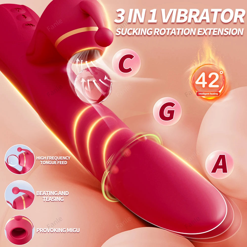 Adult Thrusting Sex Toy for Women Dildo Vibrator Sucking Clitoral Stimulation Female Masturbators Couples Games Sexual Pleasure