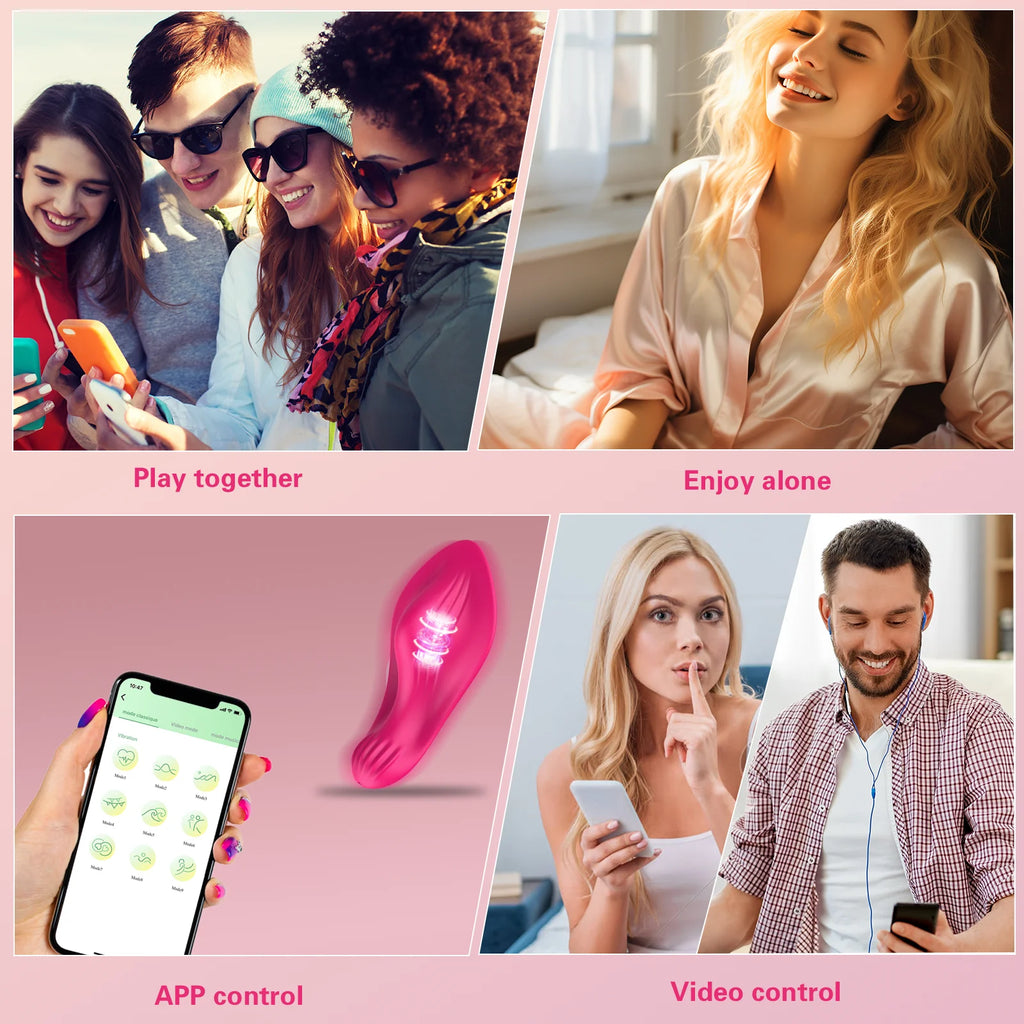 Mini Wearable Vibrator for Female Clit Stimulator Wireless Bluetooth APP Control Vibrating for Women Masturbator Adult Sex Toys
