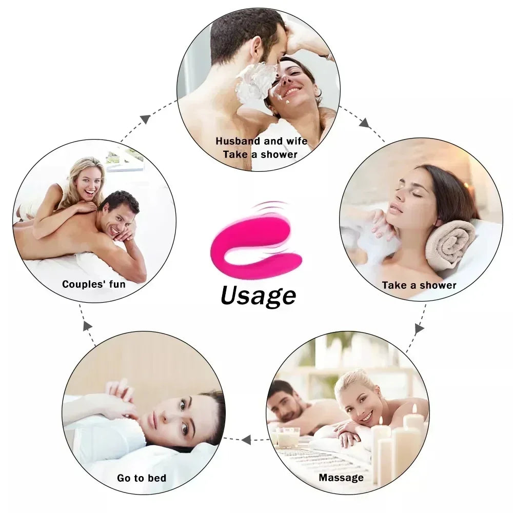 Mini U-shaped Vibrator Female Vaginal Anal Stimulator Clitoral Masturbator G-spot Massager Couple Vibrating Egg Female Sex Toys