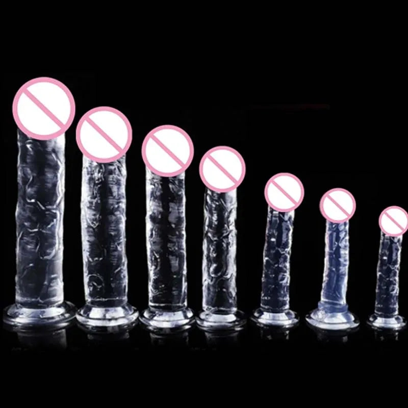 Realistic Dildo Jelly Penis Suction Cup Dildo 7 Size Female Masturbator Clitoral Stimulator Big Dick Lesbian Sex Toys For Women
