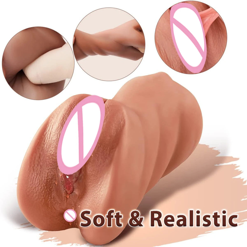 Realistic Vagina Lifelike Artiflcial Vaginal Anal Sex Doll Adult For Men Soft Pocket Pussy Male Blowjob Sex Toys Masturbator Cup
