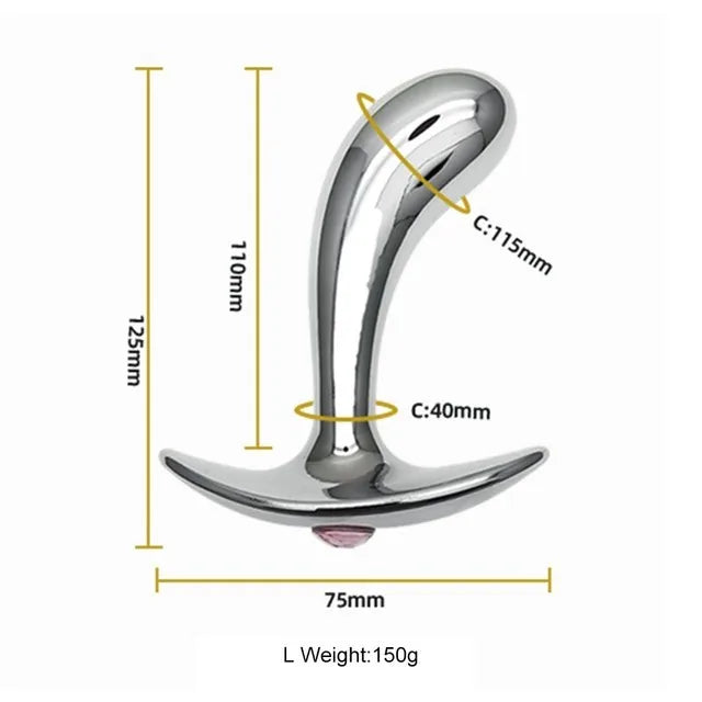 Metal Dildo Stainless Steel Anal Plug Butt Plug Prostate Massage Adults Sex Products Anal Trainer Sex Toys For Female Male Gay