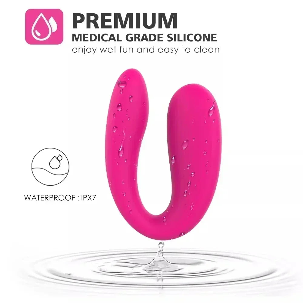 Mini U-shaped Vibrator Female Vaginal Anal Stimulator Clitoral Masturbator G-spot Massager Couple Vibrating Egg Female Sex Toys