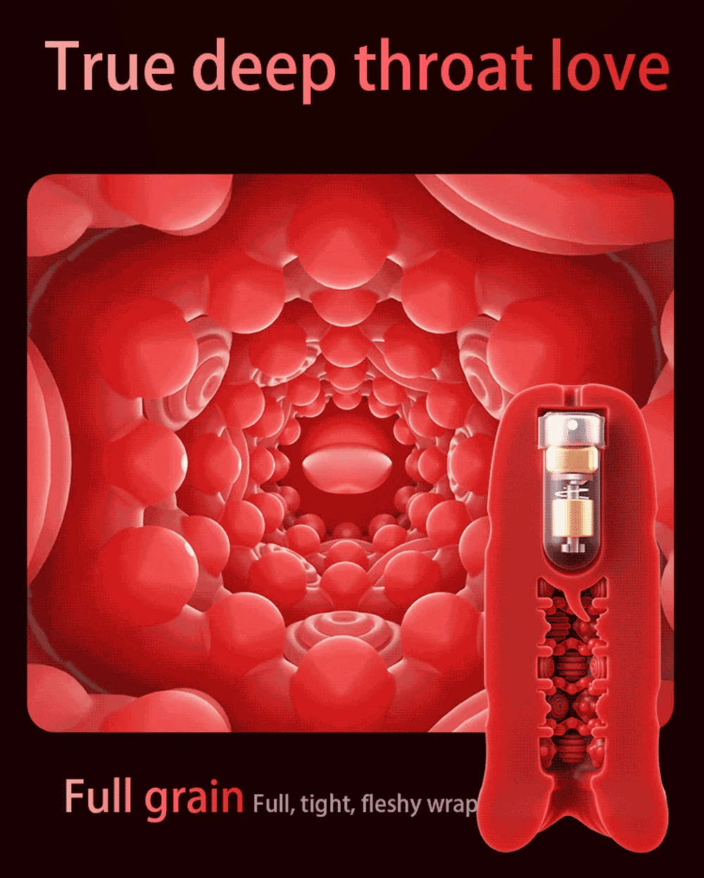 Male Sucking Masturbator (w/Vibrating Bullet) - 18+ Oral/Vaginal Blowjob Stimulation, Penis Vibrator Cup