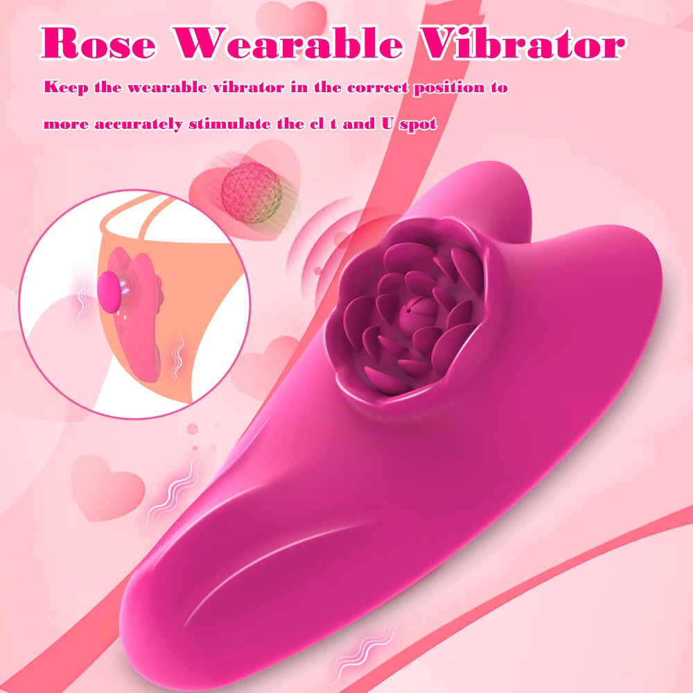 Wearable Panty Vibrators Adult Sex Toys for Women Couples APP Remote Control Clit Nipple Vibrator Rose Dildos Sex Machine