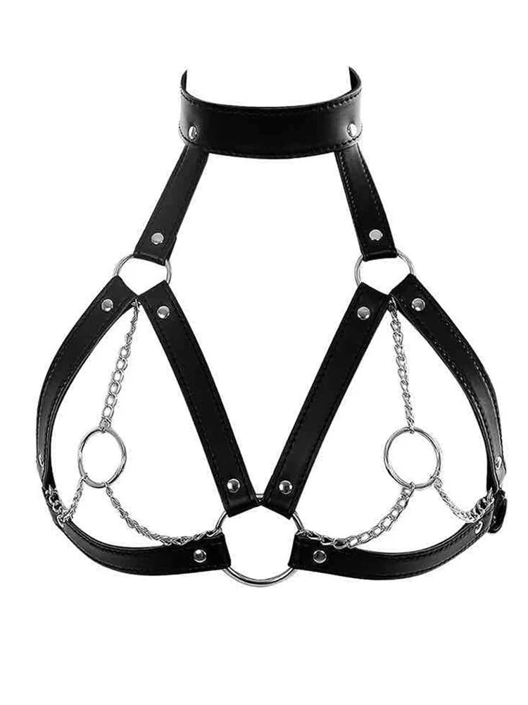 Women Sexy Body Harness Belt Sex toy straps Bdsm Bondage Lingerie Chest Harness Leather Lingerie Gothic Fetish Women Clothing