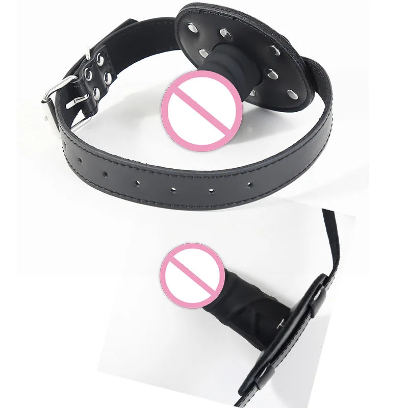 Mouth Strap Plug Mouth Gag Soft Ball Gag Head Harness Restraint Bondage Head Strap Sexy Accessories Adult Sex Toys