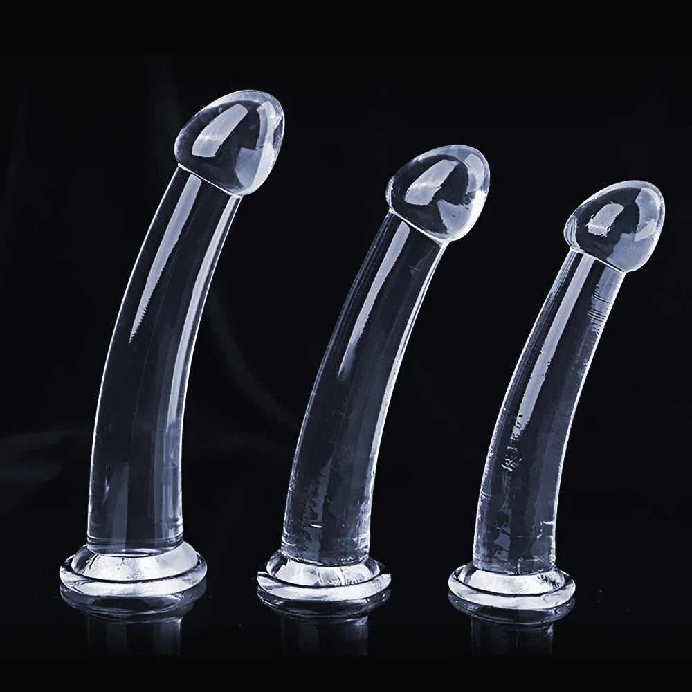 Transparent Dildo for Women 3 Size Silicone Realistic Fake Dick Penis with Strong Suction Cup Adult Sex Toy for Women Sex Shop