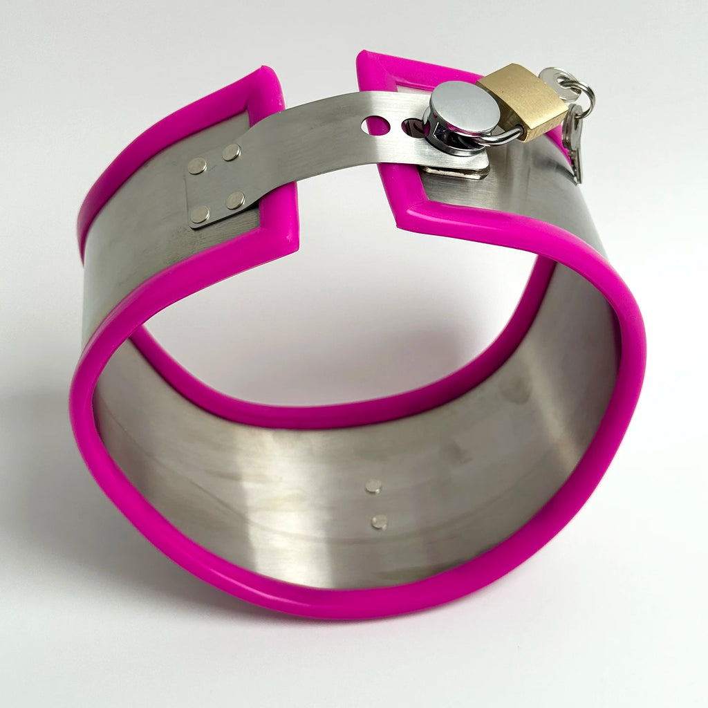 LILUPLAY New Stainless Steel Neck Collar Bdsm Bondage Lockable Chastity Belts Fetish Dog Collar Neck Harness Collar Sex Toys