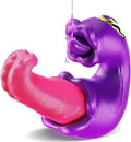 Adult Sex Toys for Women 4in1 Vibrator with Tongue Thrusting Dildos G Spot Dildo 10 Clitoral Licking Modes Female Masturbation