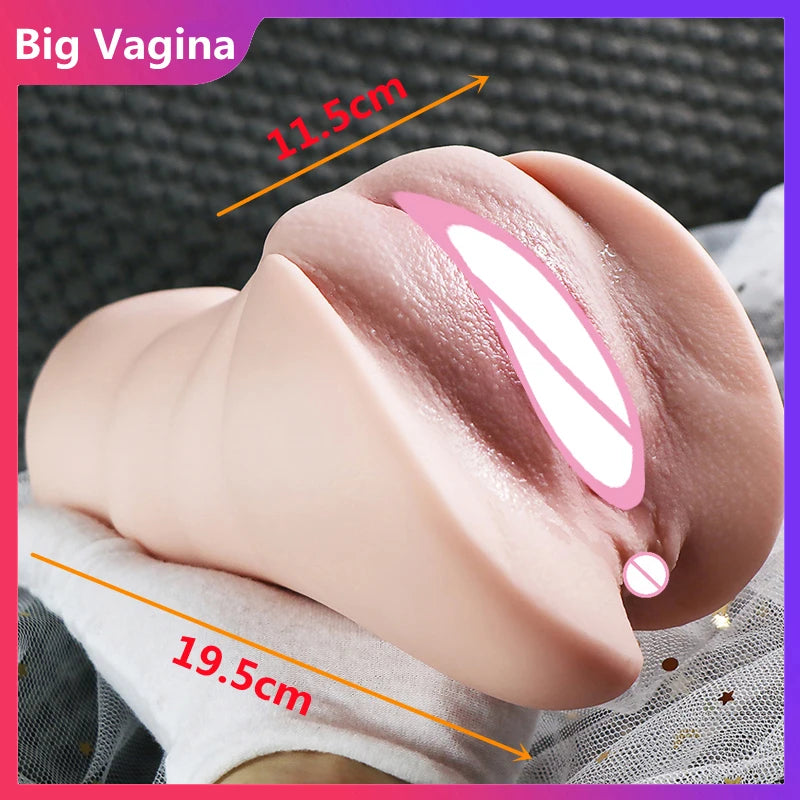 Sex Toys 3D Rubber Vagina Real Pocket Pussy Anal Sex Toys Artificial Vagina Adult Toys For Men Sex Shop Vagina Sex for Men
