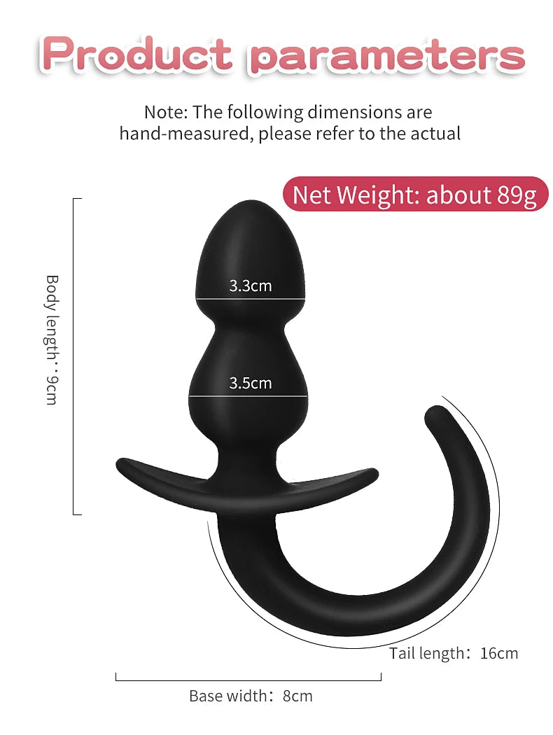Dog Tail Anal Plug Silicone Butt Plug Puppy Play Anal Accessories Sex Toy for Adult18+ Woman Men Role Play Pup Tail Sex Shop Toy