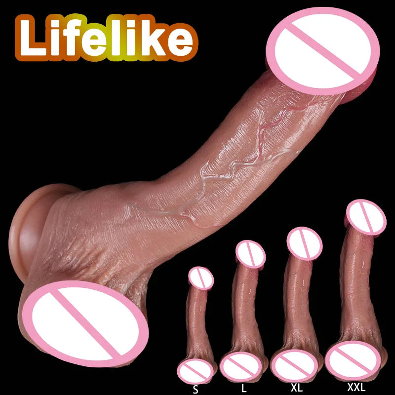 Oversized Realistic Dildo with Thick Glans Big Penis Adult Suction Cup Anal Sex Toys for Couples Vagina Penis Adult Sex Toys For