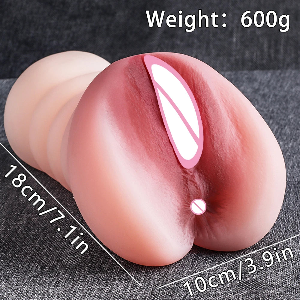 3D Realistic Vagina Adult Product Artificial Vaginal Deep Throat Sex Toys for Men Dual Channel Male Masturbator Masturbation