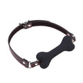 Cute Silicone Dog Bone Ball Gag Leather Harness | Adjustable BDSM Mouth Plug for Couples Flirting Adult Erotic Toys