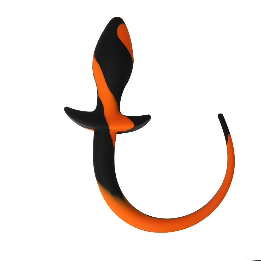Factory Sales Silicone Dog Tail Luminous Anal Plug Puppy Play Anal Accessories G-Spot Prostate Massage Butt Plug Fetish Sex Toys
