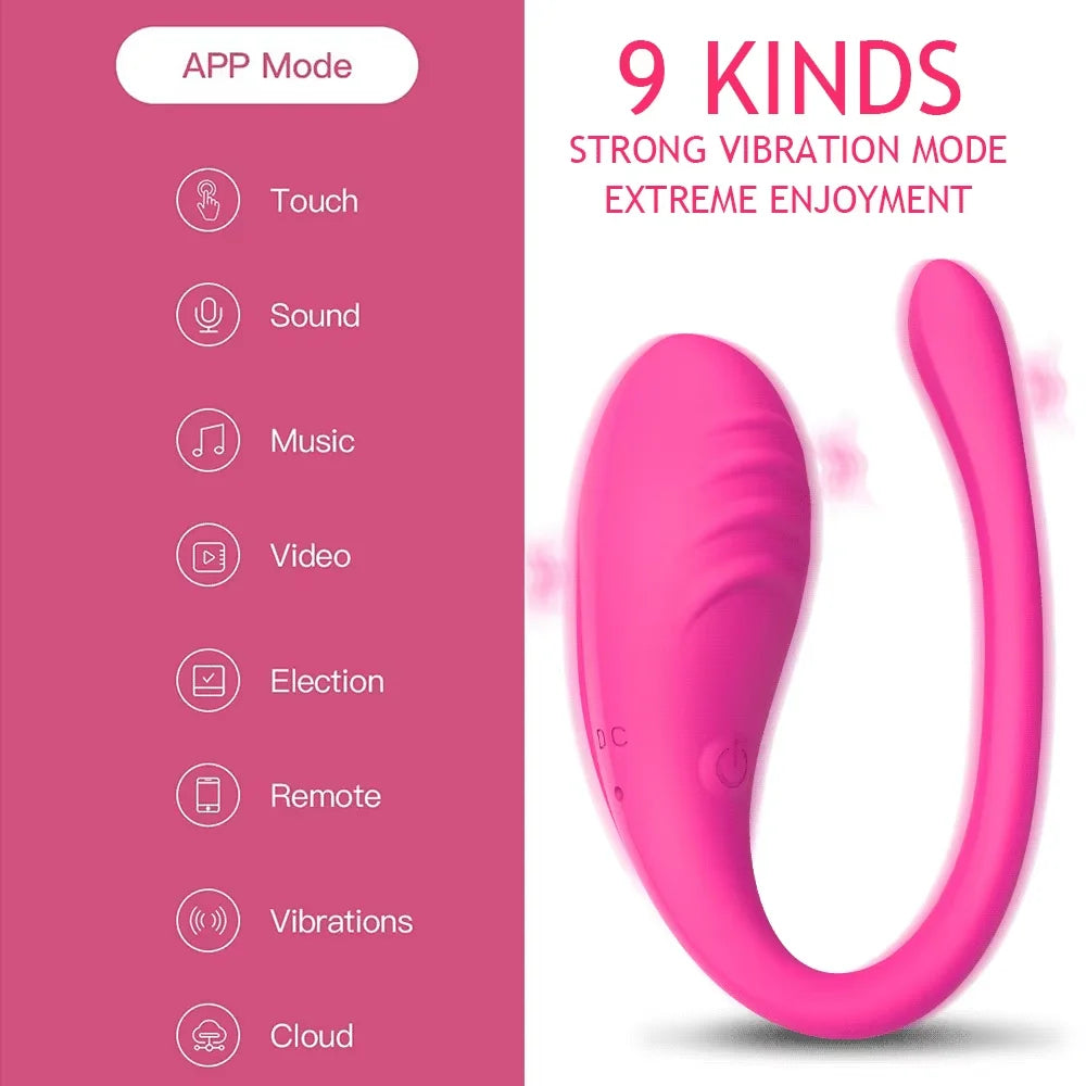 9 Speed APP Controlled Vaginal Vibrators G Spot Anal Vibrating Egg Massager Wearable Stimulator Adult Sex Toys for Women Couples