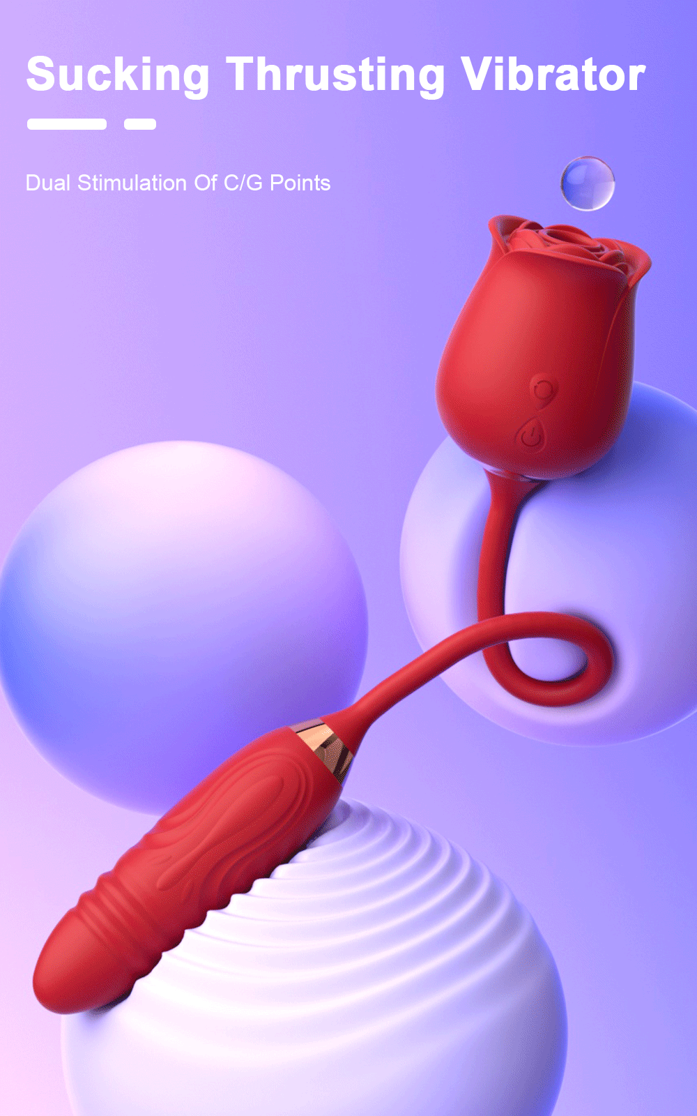 Sexy Adult Female Rose-Sucking Dildo Vibrator for Women Nipple Clit Stimulator Vibrating Penetration Vagina Vibrator Sex Toys 18