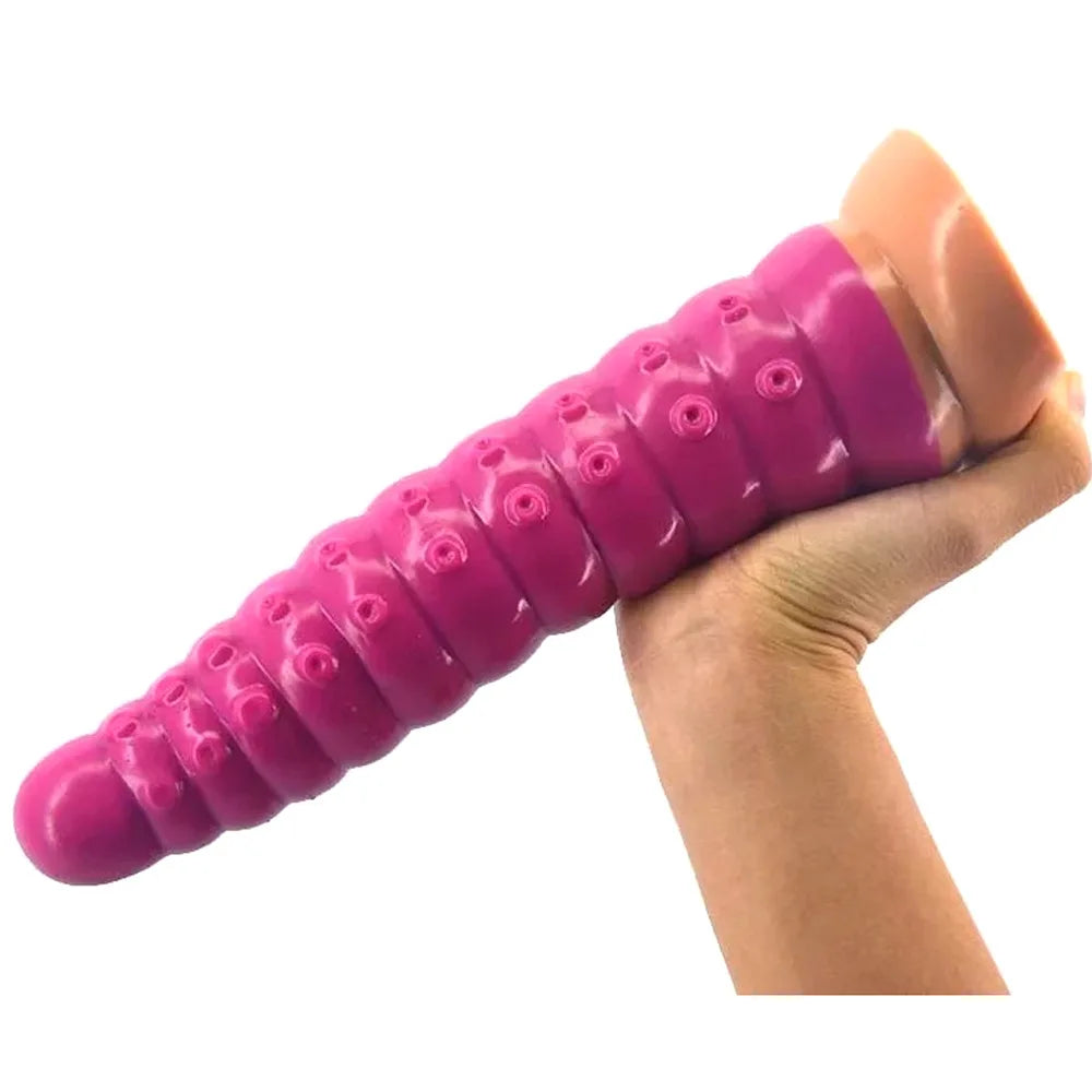 Silicone Simulation Dildo Female Masturbator Clitoris Massager Sex Toy Simulation Caterpillar Dildo
