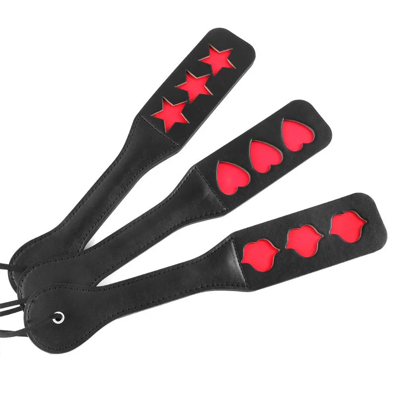 BDSM Bondage Whips with Fetish Slave Hand Shoot Spanking Paddle Double Beat Exotic Accessories for Couple Flirting Sex Toys
