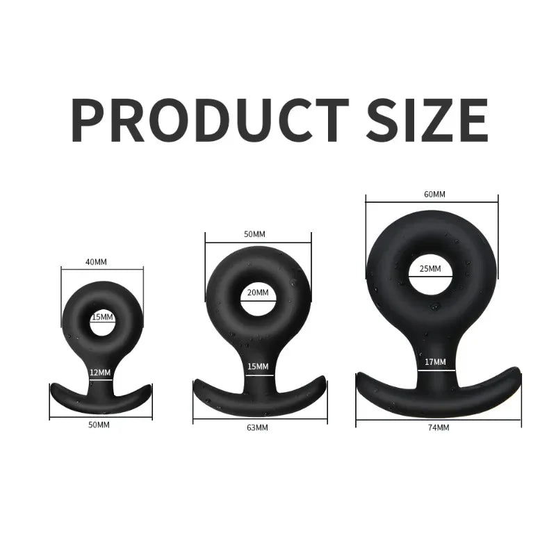 Hollow Wearable Soft Small Silicone Anal Plug Dildo Butt Plug Sex Toys for Adult Beginner Anus Trainer Anal Toy for Men Sex Shop