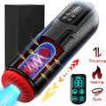 Male Sex Toys Penis Pump with 9 Sucking & Vibrating & Thrusting 3D Textured Sleeve Heating Blowjob Mens Sex Toy Adult Toys LCD