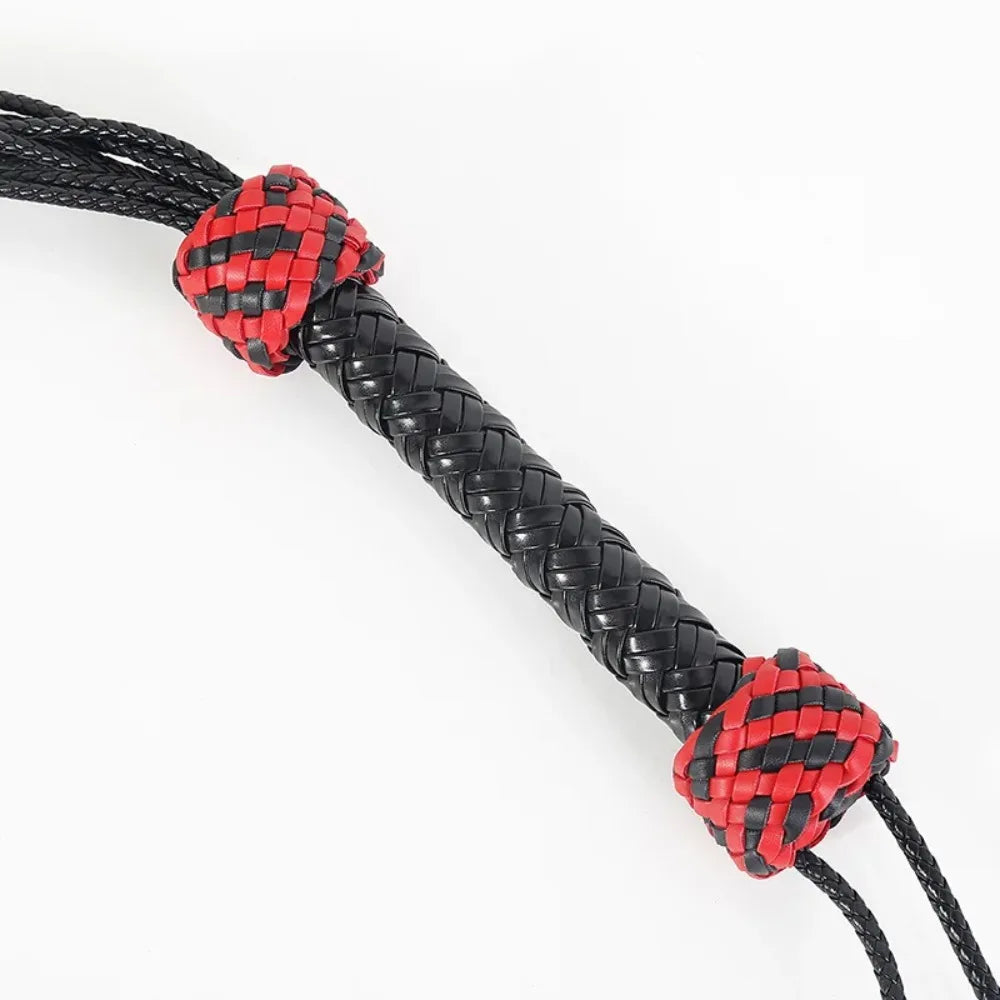Handmade Woven Rose Flower Leather Whip Leather Whip Loose Whip SM Toys Training Adult Toys sex machine sex machine sexshop