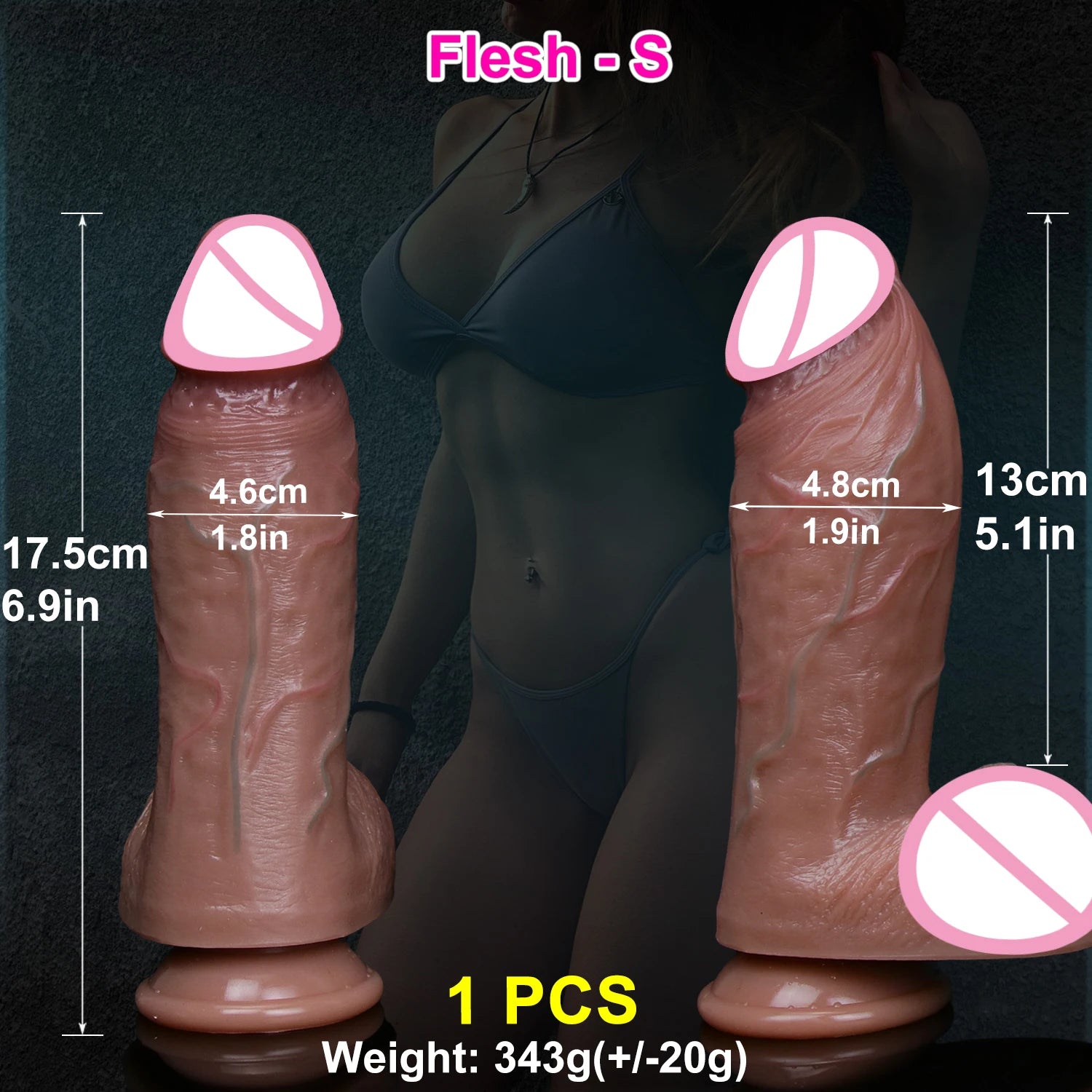 Realistic Flesh Skin Soft Thick Big Dildo Double Silicone Small Penis Woman Man Anal Sex Toy Suction Cup Dick Masturbators Cock