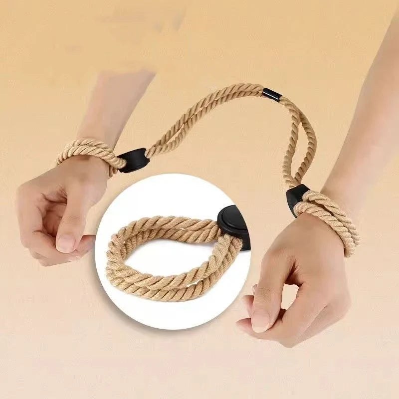 BDSM Sex Handcuff SM Hand Restraint Erotic Shackle Binds Sex Rope Slave Bondage Sexope Ankle Cuffs Backhandcuff Easy to Use Toy