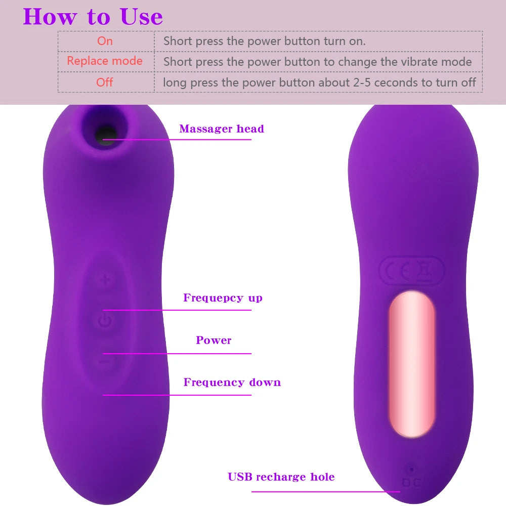 Female Sex Sucking Toy Vibrators Powerful Clitoris Sucker Blowjob Tongue Stimulator Nipple Vagina Pussy Pump Sex Toys for Women