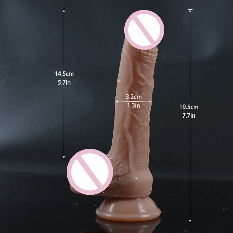 Silicone Dildos Realistic Fake Long Penis Double Layer Butt Plug Adult Sex Toys For Woman Men Vagina Anal Massage Tools sex toys