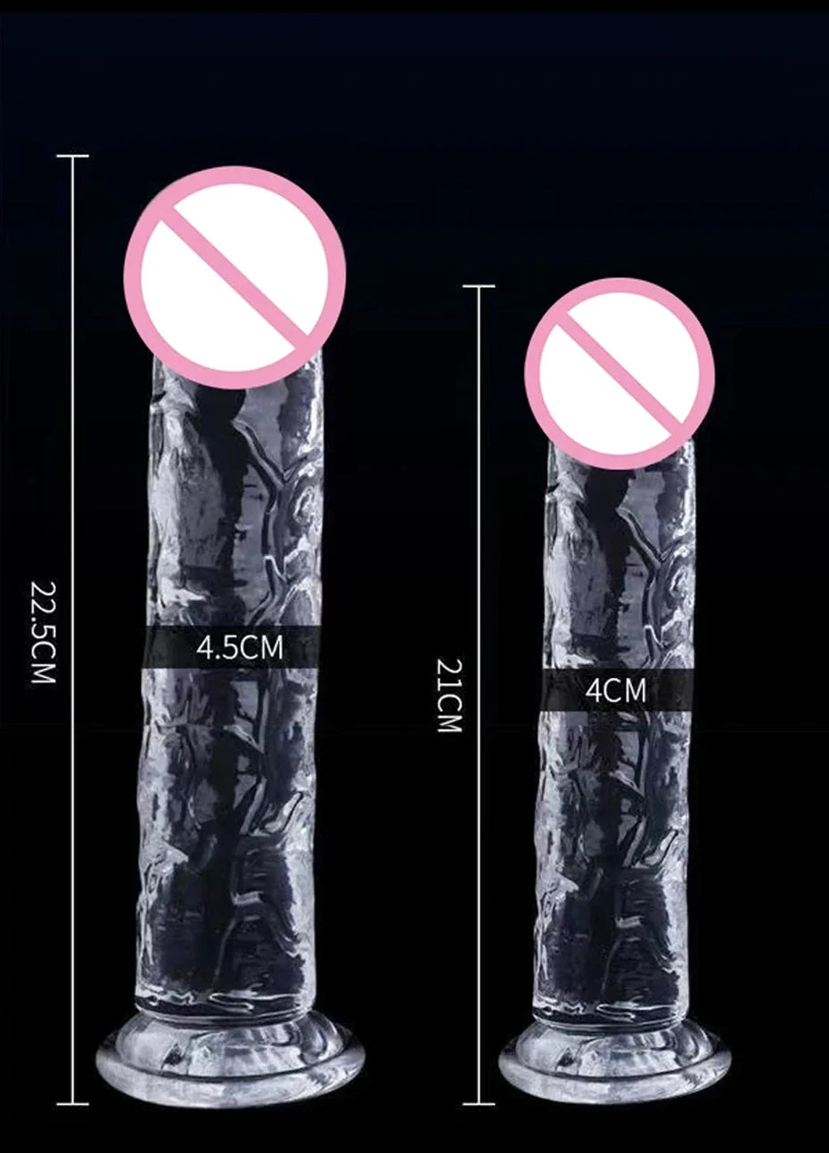 Realistic Dildo Jelly Penis Suction Cup Dildo 7 Size Female Masturbator Clitoral Stimulator Big Dick Lesbian Sex Toys For Women