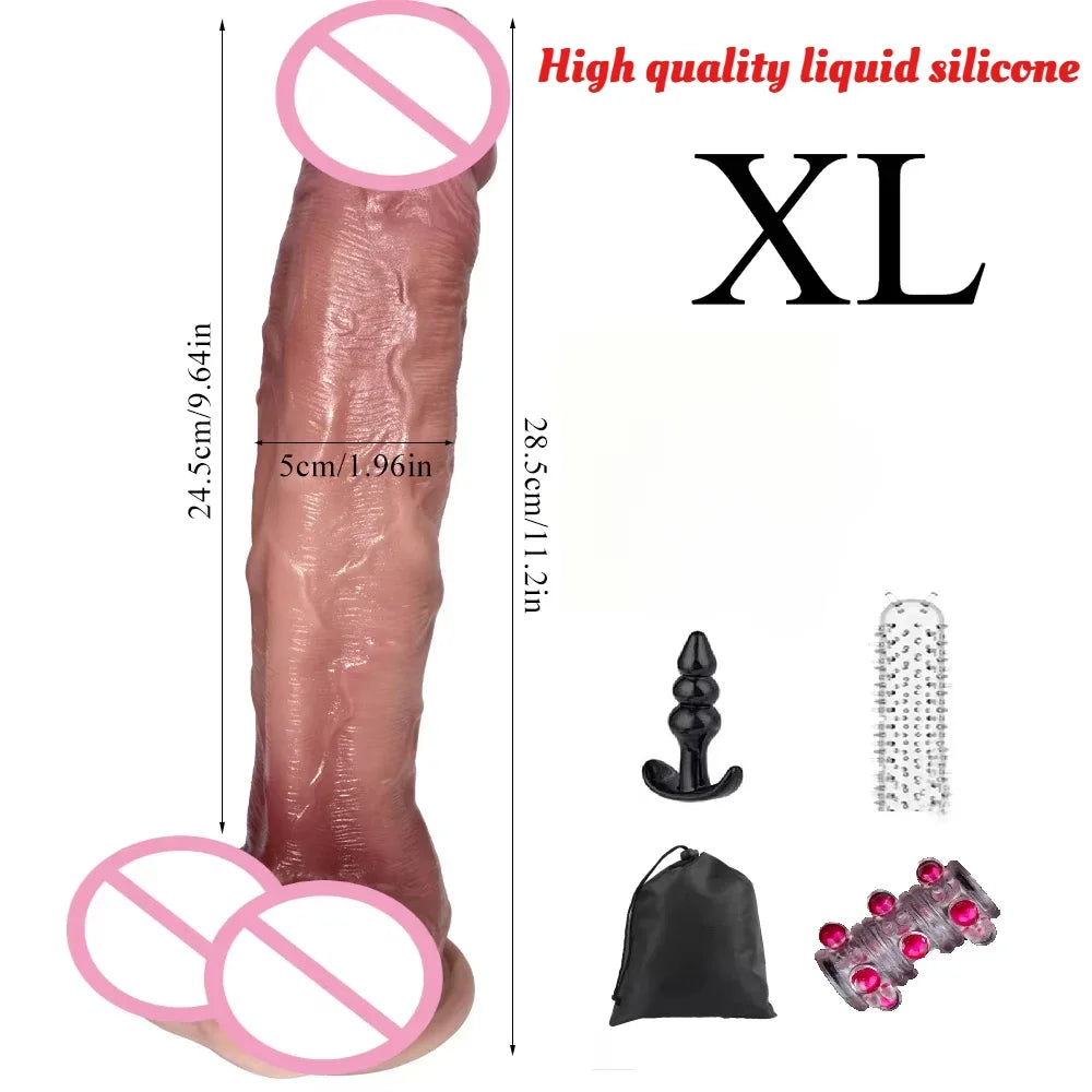 Adult Sex Toys Realistic Waterproof Silicone Penis Anal G-Spot Penetration Dildo with Suction Cup Masturbator Vibrator Massager