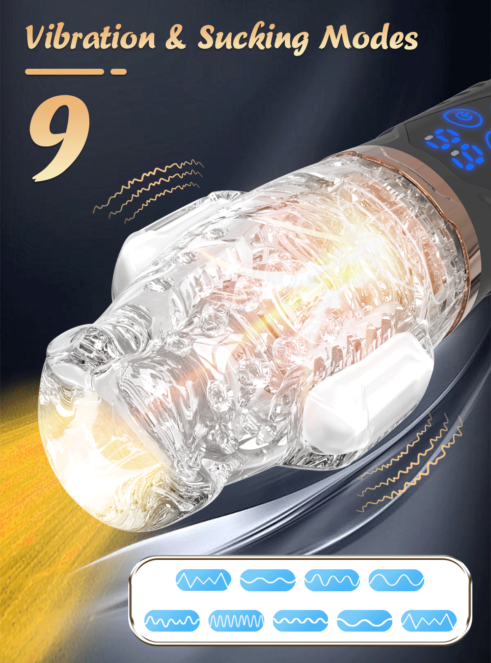 New Automatic Male Masturbator for Men 360 Rotation Vibrator Penis Massager Vagina Pussy Male Masturbation cup Sex Toys for Men