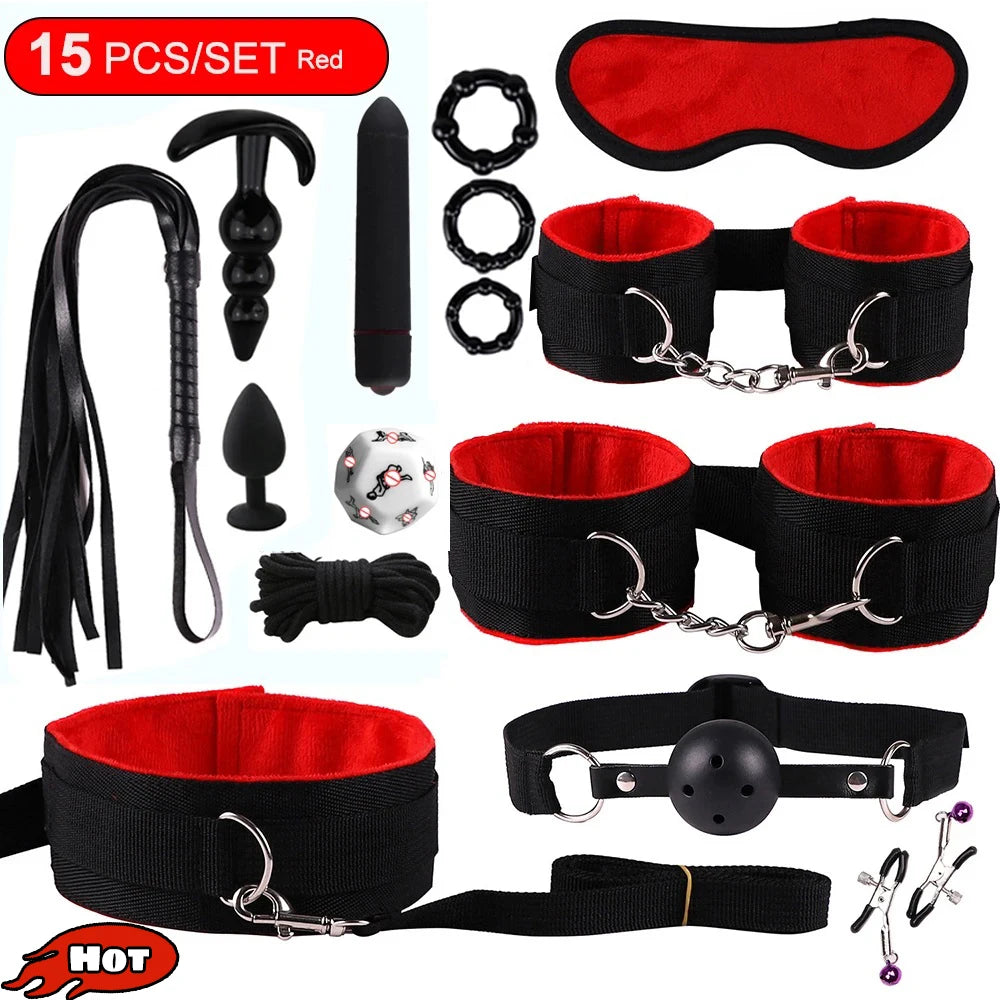 Sex toys for women BDSM sexual couples kit erotic accessories handcuffs for session Anal plug sex game Adult Sexy Toys sexy shop
