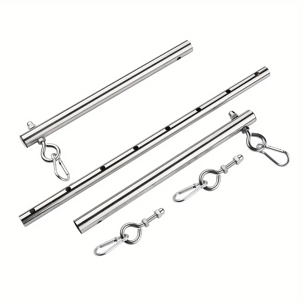 BDSM Bondage Set Stainless Steel Extend Spreader Pole Sex Handcuffs Ankle Cuffs Restraints Adult Sex Toys for Couple Adult Game
