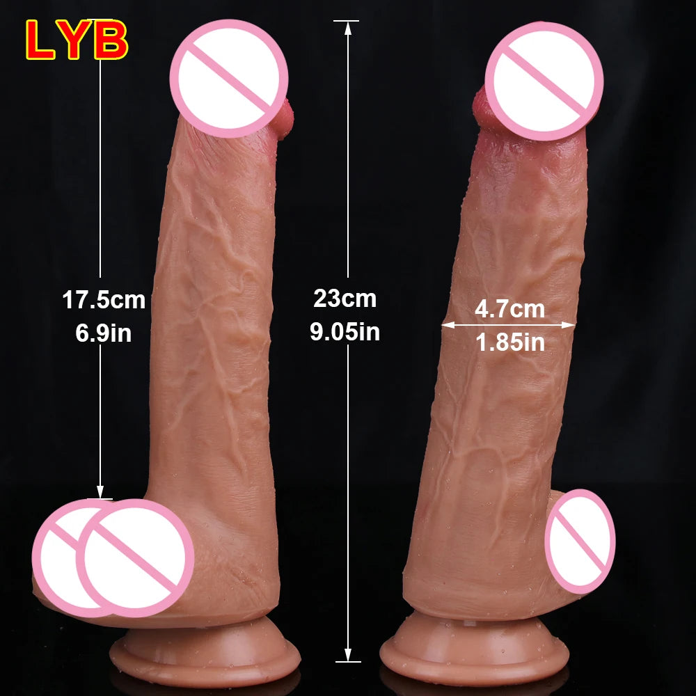 32CM Realistic Silicone Dildo Super Large Penis Sex Toy For Men Women With Thick Glans Real Dong Powerful Suction Cup Stiff Cock