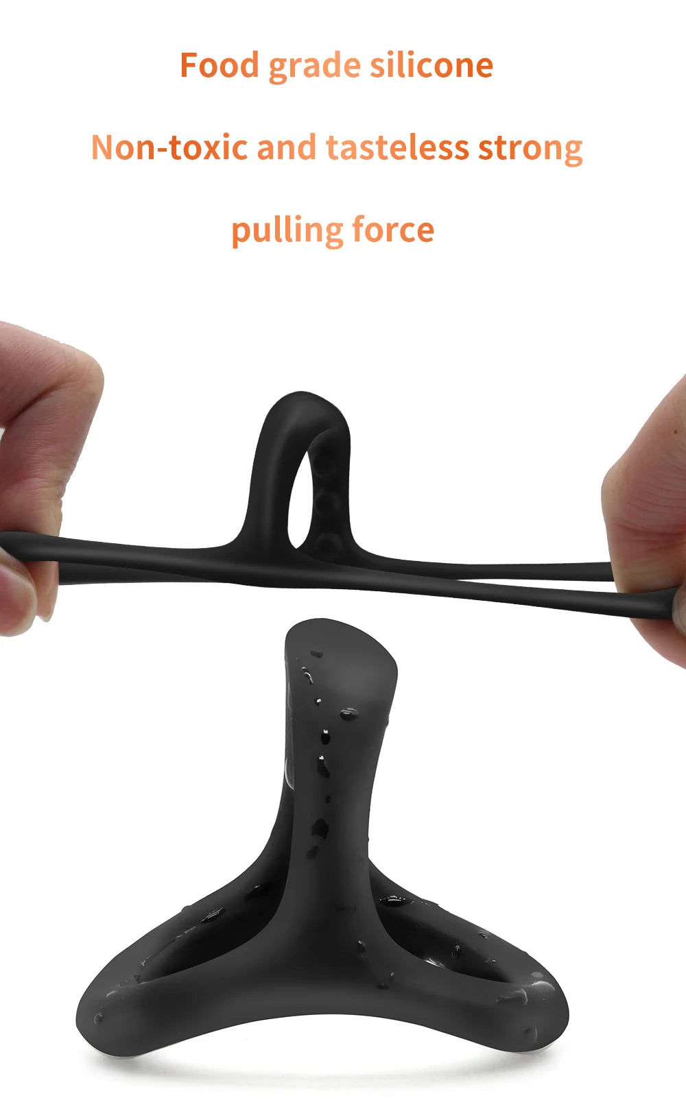 Silicone Penis Rings Cock Ring Erection Enhancing Triangular Penis Ring With Massage Beads Delayed Ejaculation Sex Toys For Men