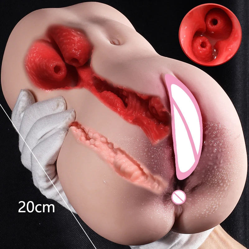 Sex Toys 3D Rubber Vagina Real Pocket Pussy Anal Sex Toys Artificial Vagina Adult Toys For Men Sex Shop Vagina Sex for Men