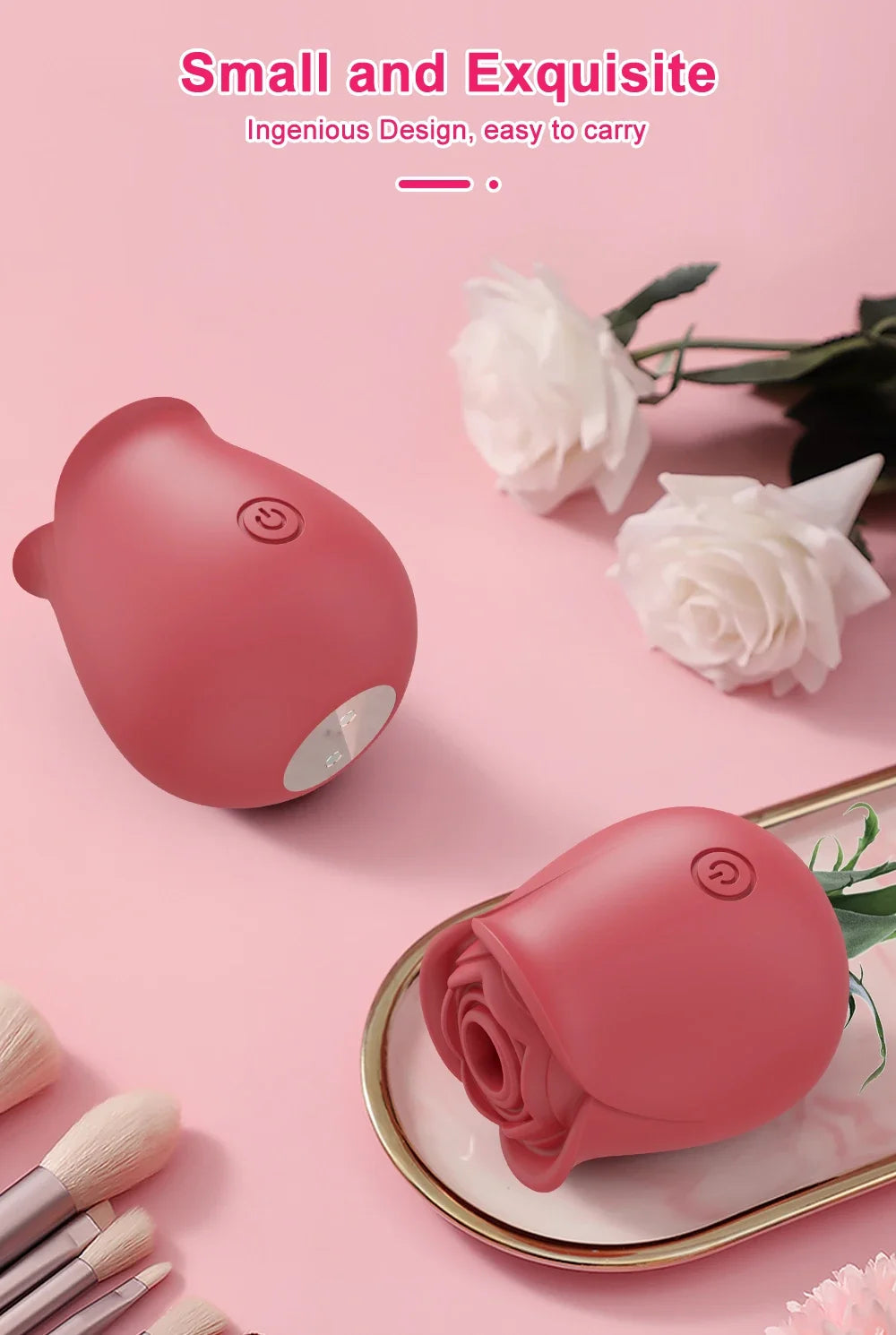 Sex Toys Rose-Sucking Vibrator for Women Oral Nipple Clitoris Sucker Clit Stimulator Massager Vibrating Female Adult Products