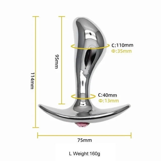 Metal Dildo Stainless Steel Anal Plug Butt Plug Prostate Massage Adults Sex Products Anal Trainer Sex Toys For Female Male Gay