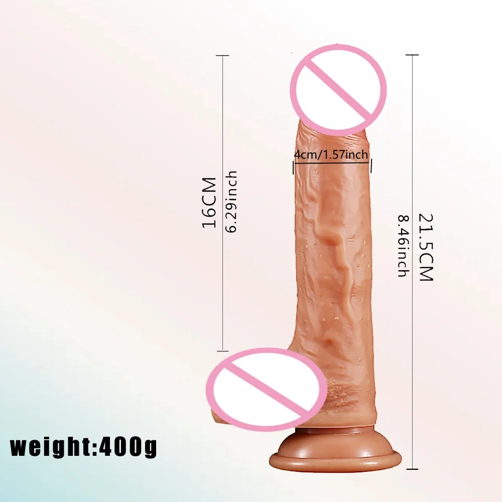 Realistic Dildos for Women Skin Sliding Foreskin Testicles Dildo Anal Vaginal Stimulation Strap on Big Penis Sex Toys for Woman
