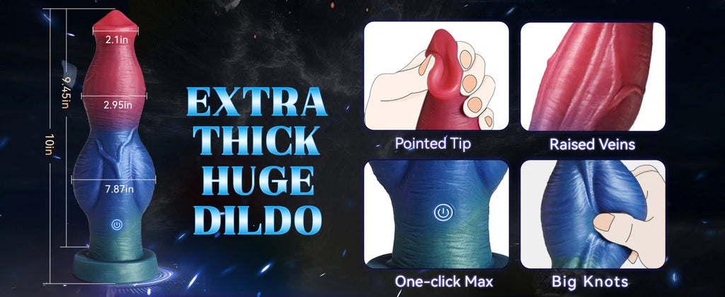 10 inch Thrusting Dildo Vibrator 7 Vibration & Thrust Modes Huge Monster Dildos G Spot Anal Toys with Remote Control for Women