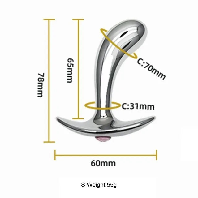 Metal Dildo Stainless Steel Anal Plug Butt Plug Prostate Massage Adults Sex Products Anal Trainer Sex Toys For Female Male Gay