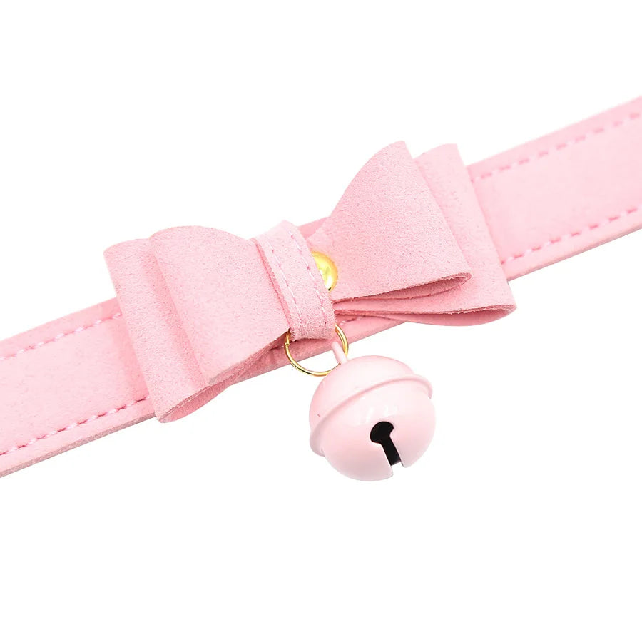 Sexy PU Leather Collar Bell Choker Slave Costume BDSM Bondage Necklace Neckband Sex Toys Adults SM Erotic Accessories