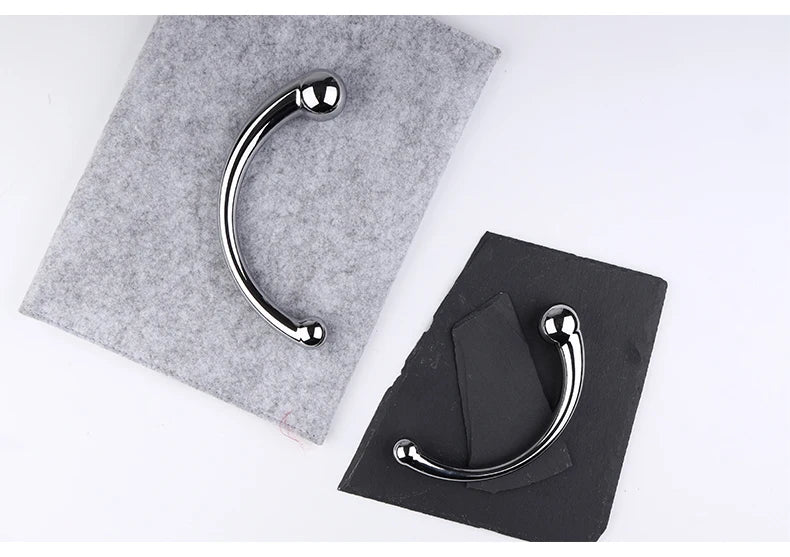 Metal Anal Plug Double Ended Stainless Steel G Spot Wand Butt Plug Prostate Massage Anal Dildo Plug Adult Sex Toys for Men Women