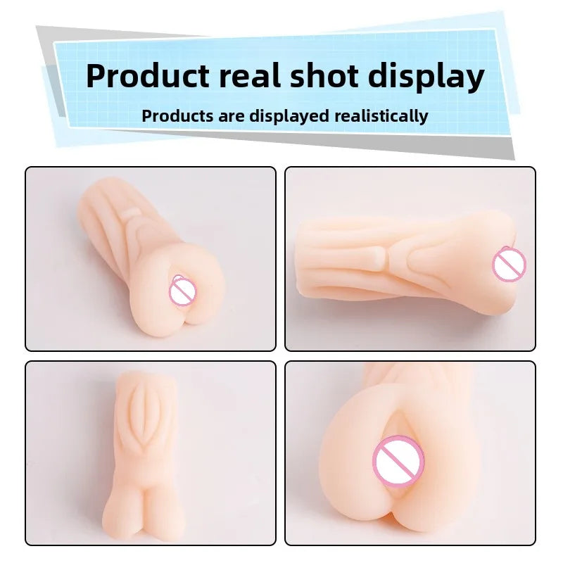 Small Sex Toys for Men Vagina Male Masturbators Cup Real Pussy Real Vagina Sextoys Silicone Adult Product Realistic Masturbator