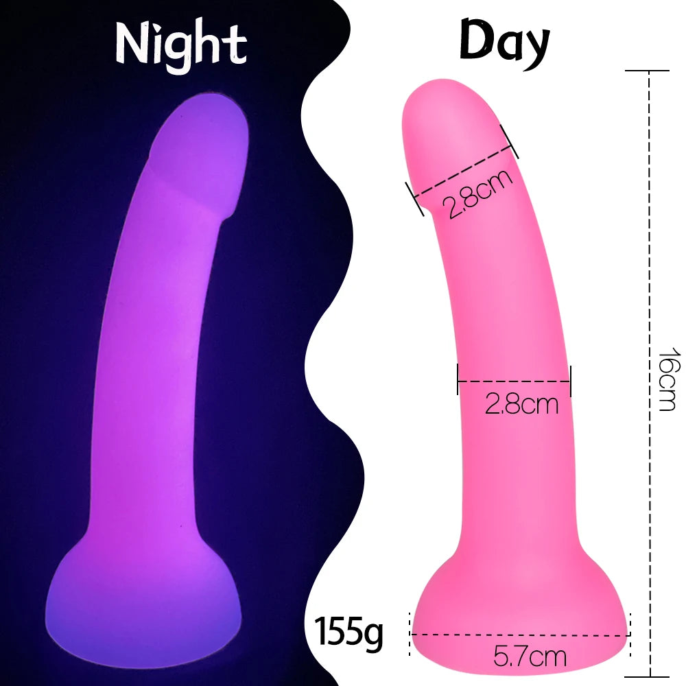 Realistic Luminous Dildo Powerful suction cup Adult games Huge Penis Big dick Female Masturbation Device Erotic Sex Toys for Cou